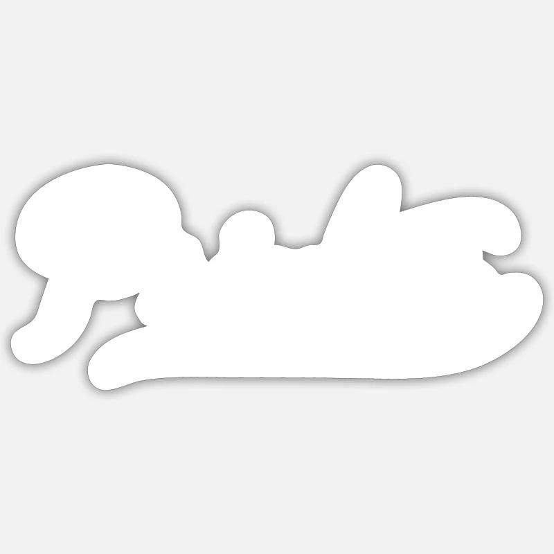 Drucker - Sticker Größe S (10 x 10 cm) - Mattweiß