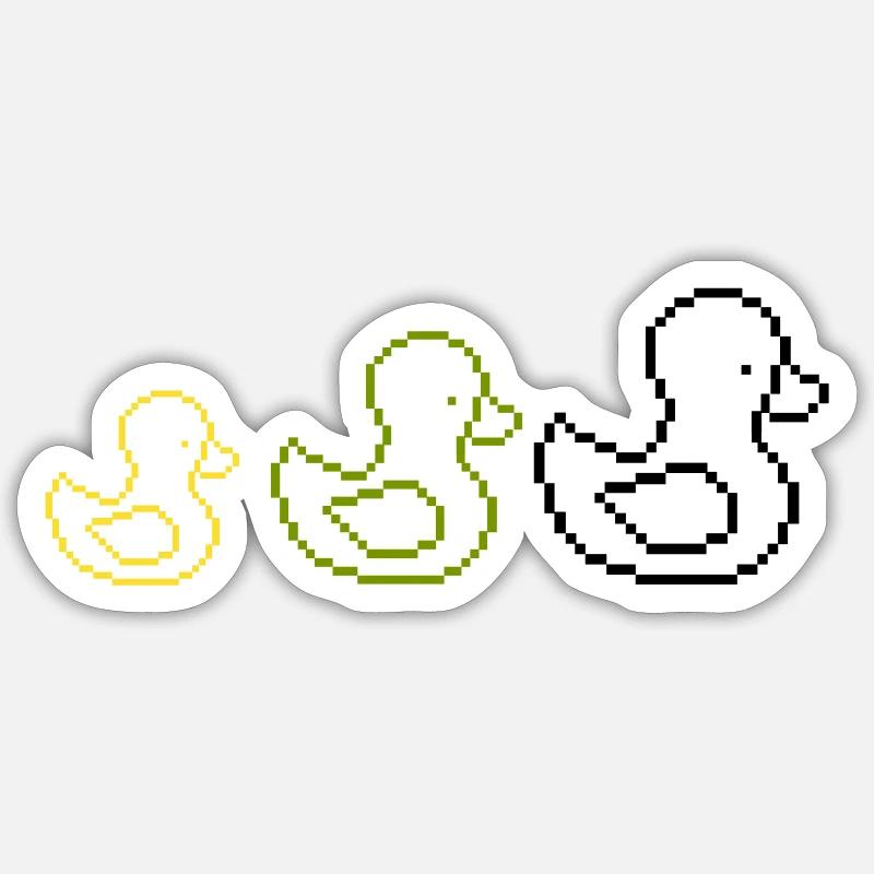 Pixel Ducks Sticker size S (10 x 10 cm)