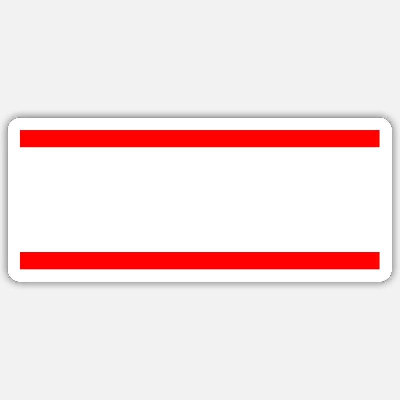 Trait du symbole linéaire - Sticker taille S (10 x 10 cm) - blanc mat