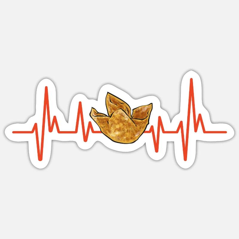 Krabben Rangoon Crab Rangoon - Sticker Größe S (10 x 10 cm) - Mattweiß