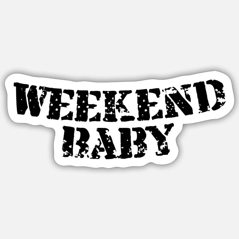 Bébé week-end Sticker taille S (10 x 10 cm)