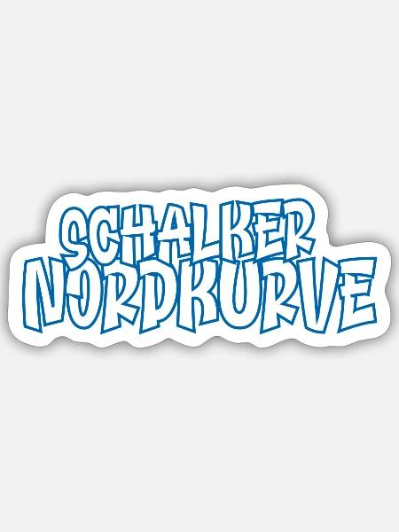 Schalker Nordkurve Schalke Ruhrpott Design Logo - Sticker Größe S (10 x 10 cm) - Mattweiß