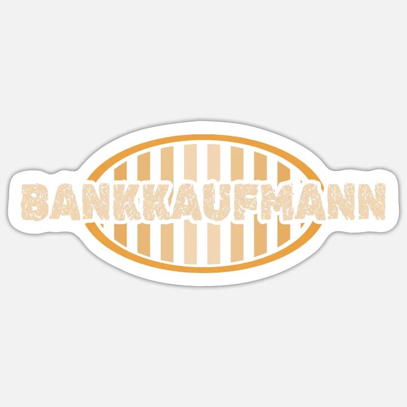 Banquier - Sticker taille S (10 x 10 cm) - blanc mat