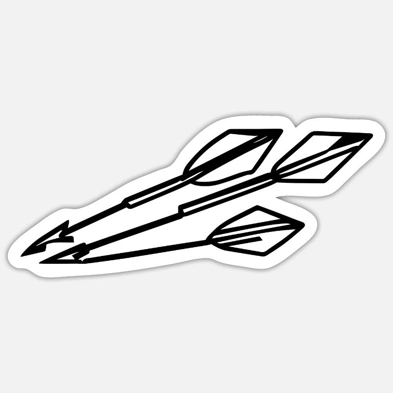 Archery Arrows - Sticker size S (10 x 10 cm) - white matte