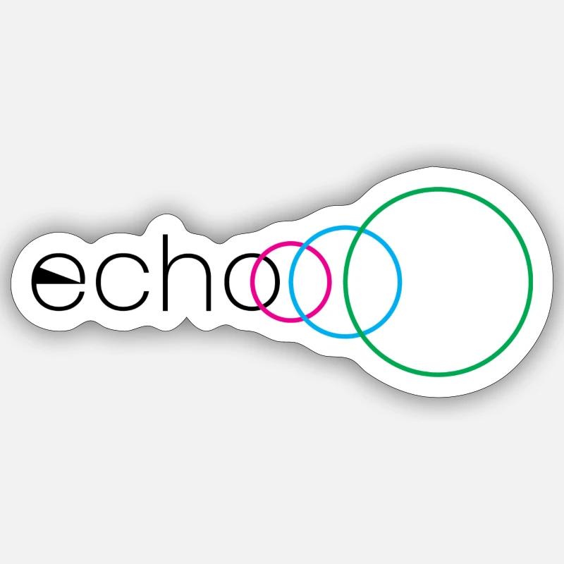 Logo Echo avec 4 couleurs Sticker taille S (10 x 10 cm)
