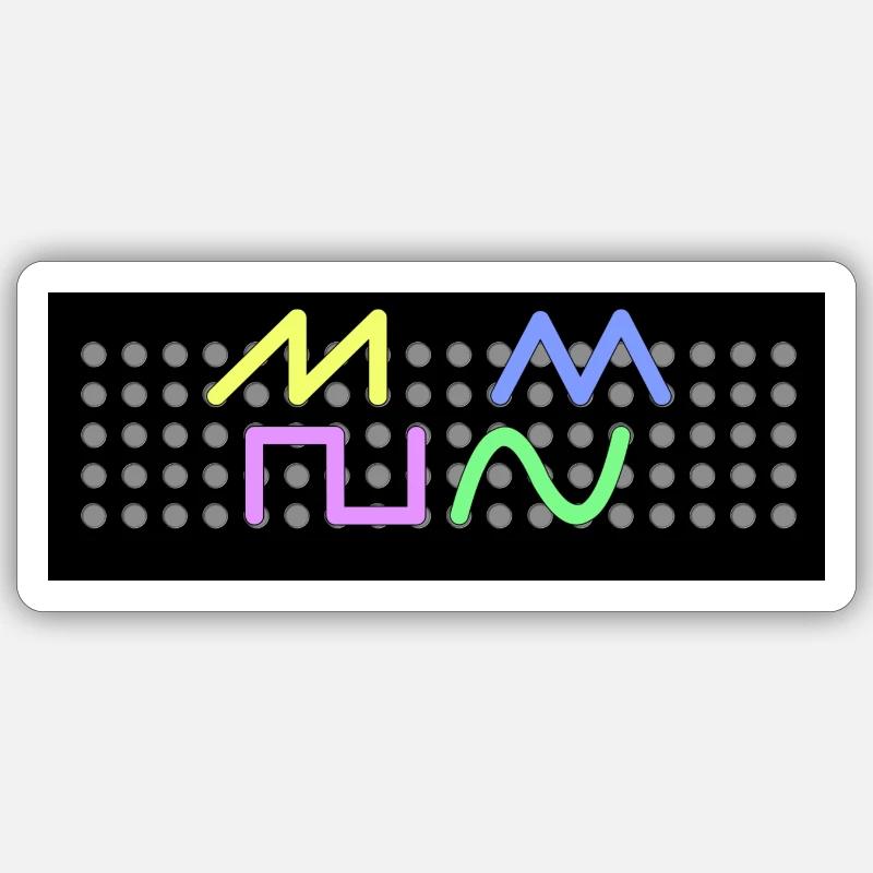 modular synth wave Sticker size S (10 x 10 cm)