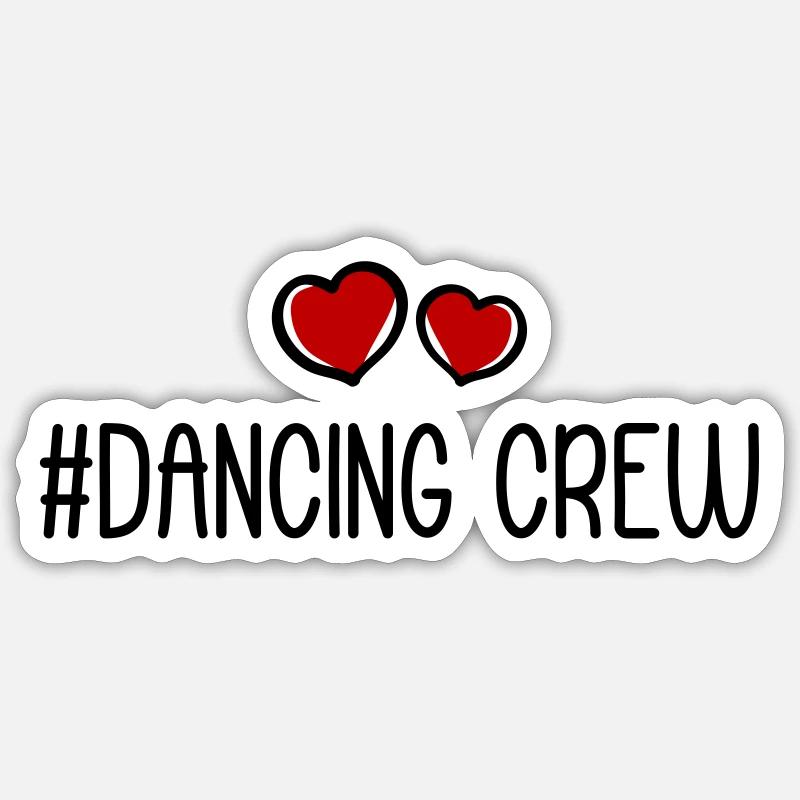 Dancing Crew Heart - Sticker size S (10 x 10 cm) - white matte