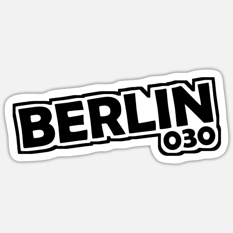 Berlin - 030 - Capital - Germany - Area Code Sticker size S (10 x 10 cm)