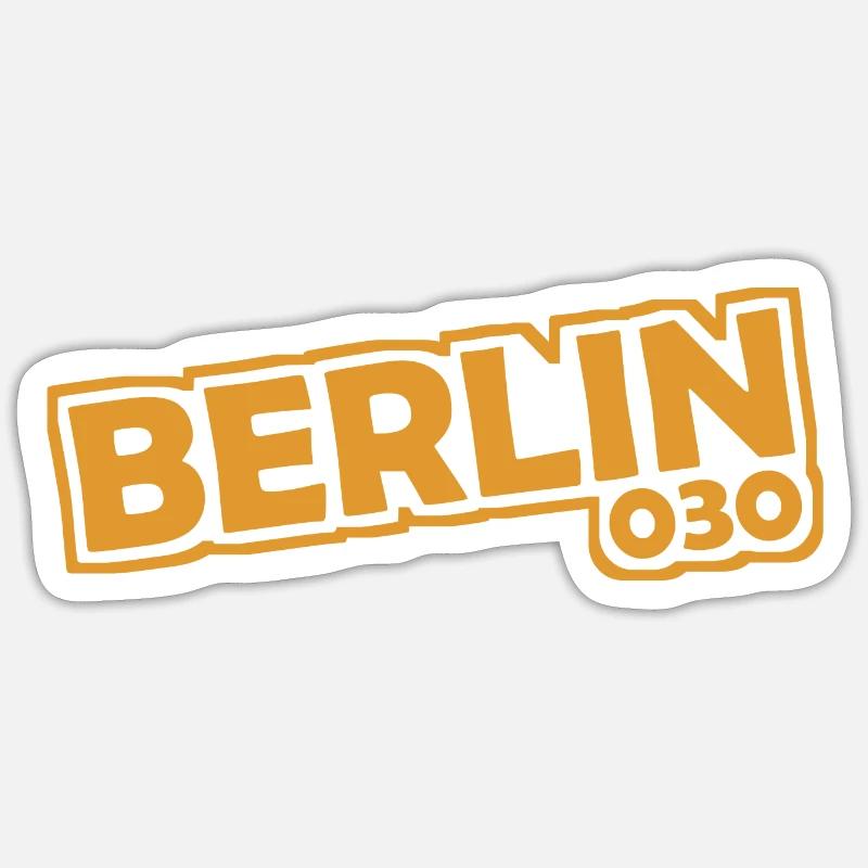 Berlin - 030 - Capital - Germany - Area Code Sticker size S (10 x 10 cm)