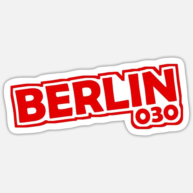 Berlin - 030 - Capital - Germany - Area Code Sticker size S (10 x 10 cm)