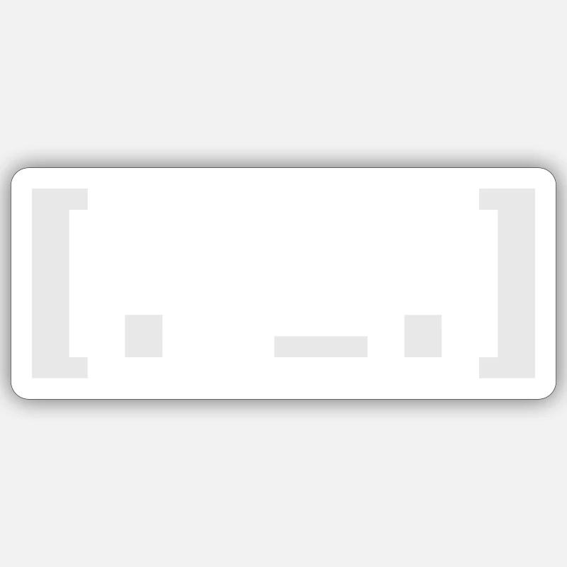 Visage de machine à écrire Sticker taille S (10 x 10 cm)