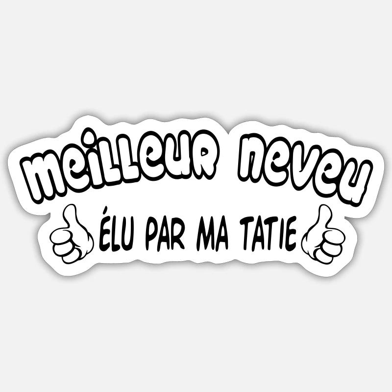 Meilleure nièce - Sticker taille S (10 x 10 cm) - blanc mat