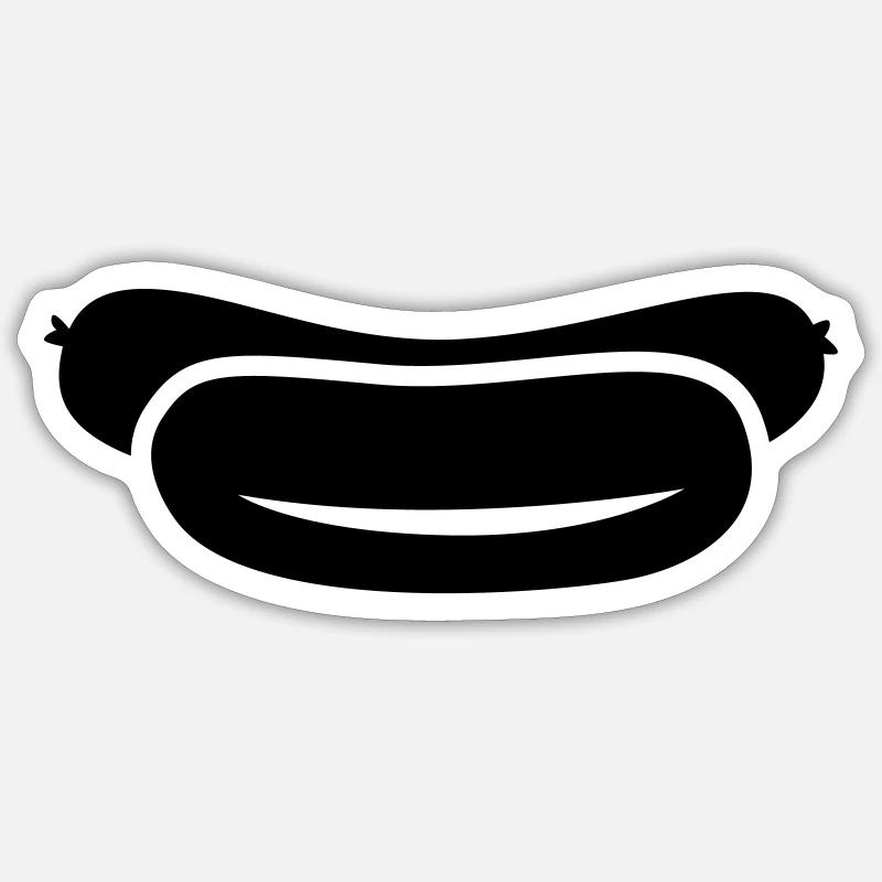 Bratwurst Sticker Größe S (10 x 10 cm)