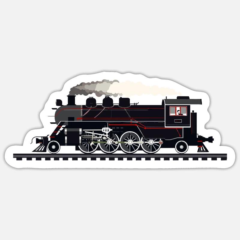 Graphique ferroviaire - Sticker taille S (10 x 10 cm) - blanc mat