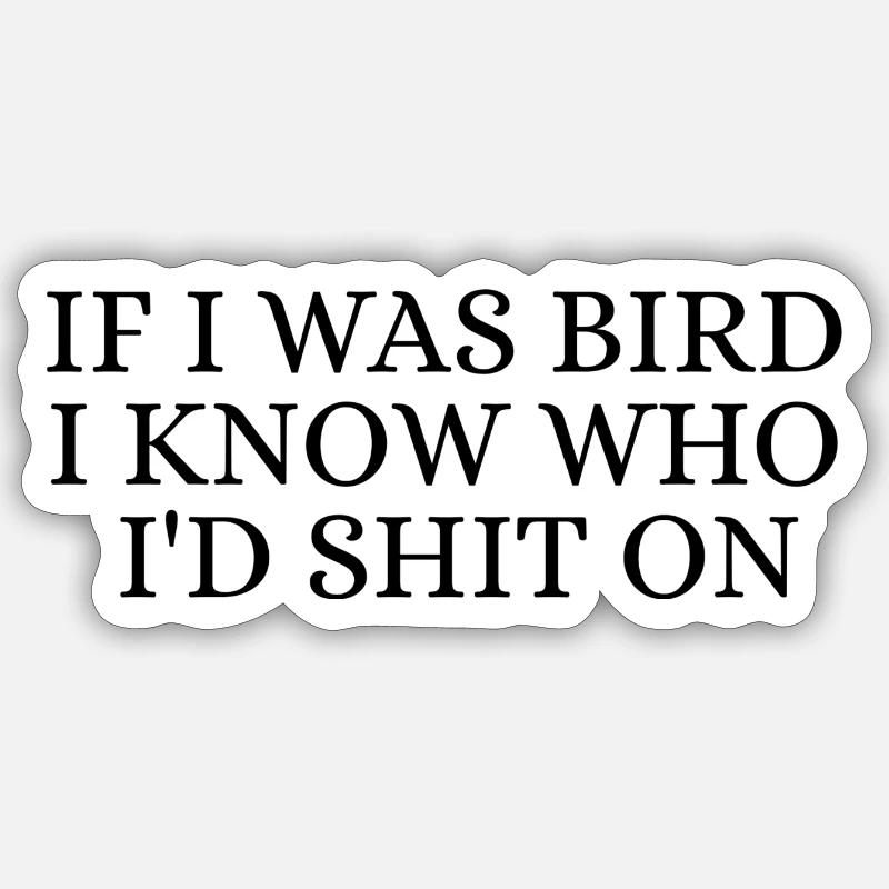 Bird - Sticker taille S (10 x 10 cm) - blanc mat