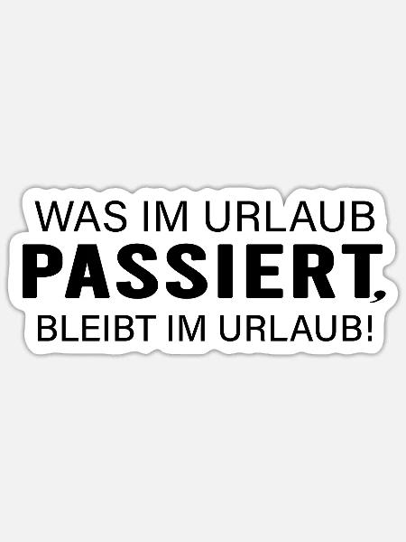 Urlaub Reiseleiter "all inclusive" road trip - Sticker Größe S (10 x 10 cm) - Mattweiß