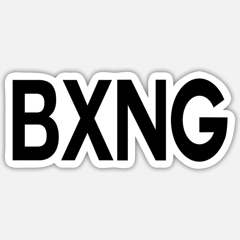 BXNG - Boxing - Sticker Größe S (10 x 10 cm) - Mattweiß