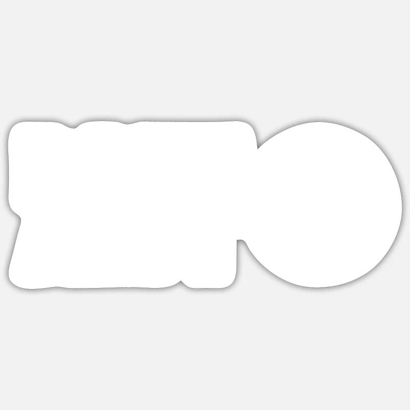 Logo White Sticker Größe S (10 x 10 cm)