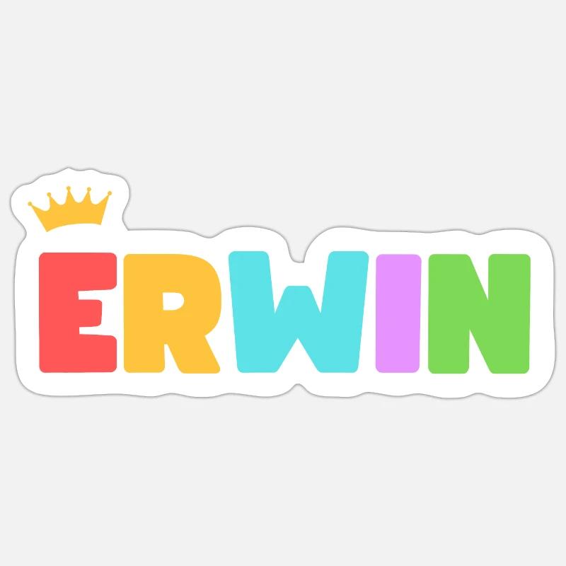 Erwin! Customizable - Sticker size S (10 x 10 cm) - white matte