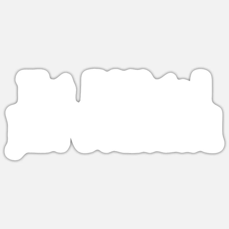Pas accro juste dédié 3 - Sticker taille S (10 x 10 cm) - blanc mat