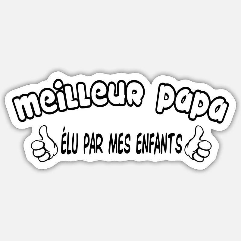 BEST DAD - Sticker size S (10 x 10 cm) - white matte