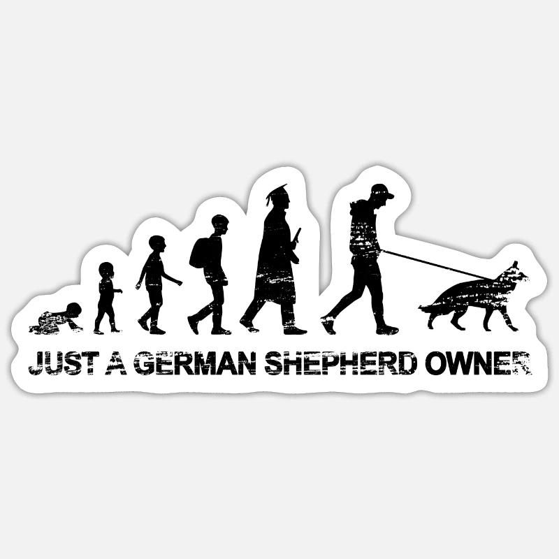 Only one German Shepherd owner - Sticker size S (10 x 10 cm) - white matte