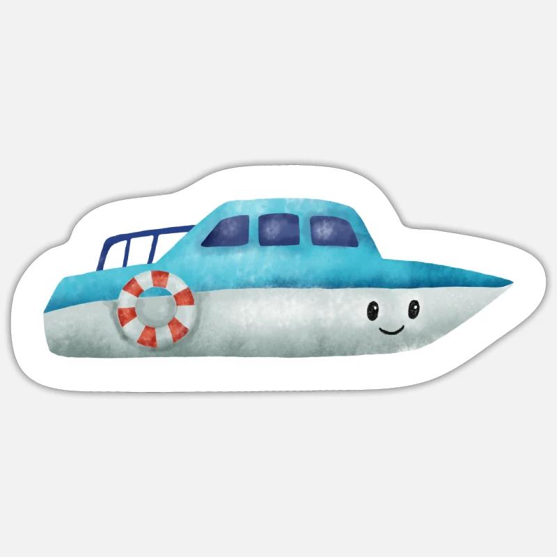 Boot - Sticker Größe S (10 x 10 cm) - Mattweiß