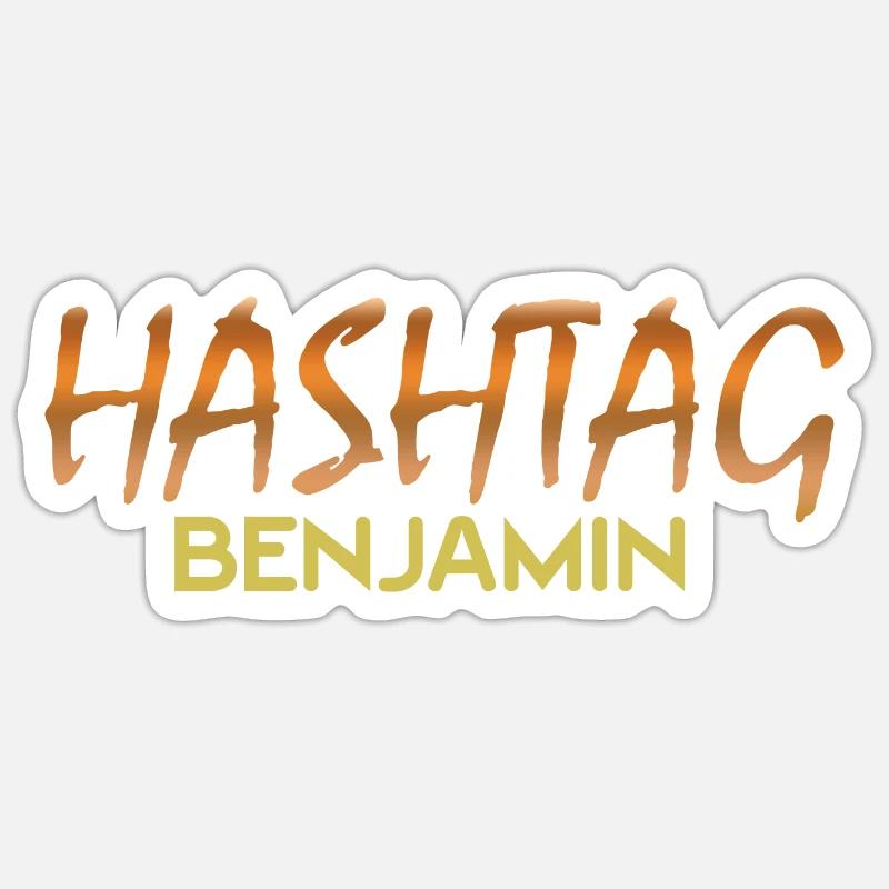 Gift for Benjamin - Sticker size S (10 x 10 cm) - white matte