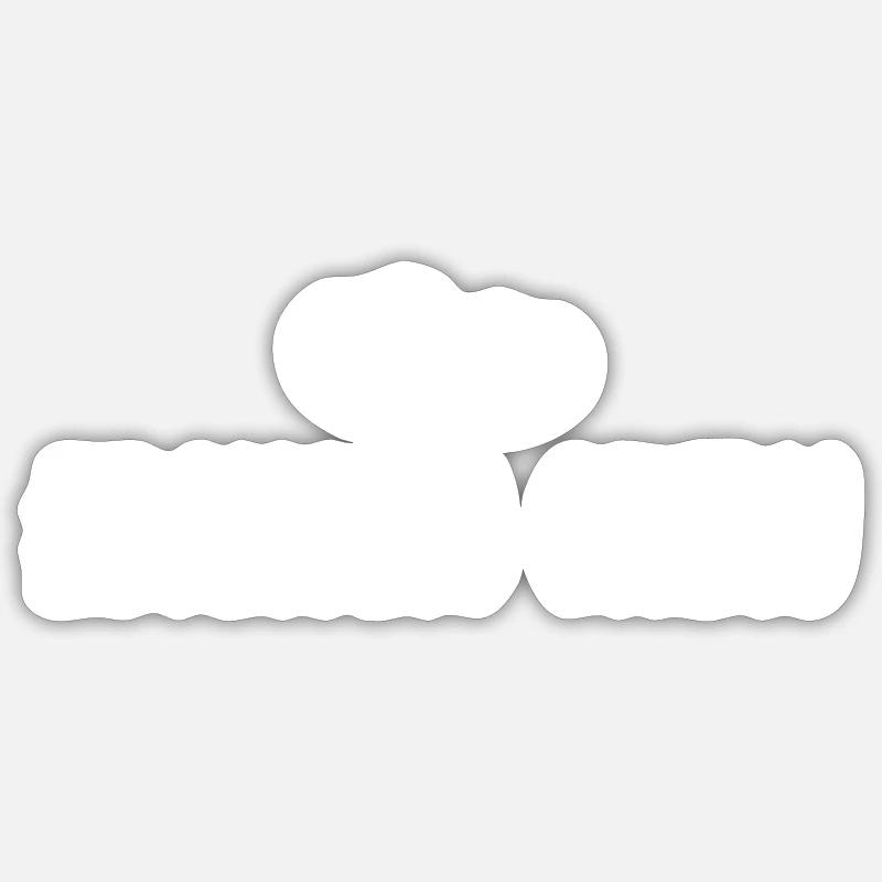 Dancing Crew Heart - Sticker size S (10 x 10 cm) - white matte