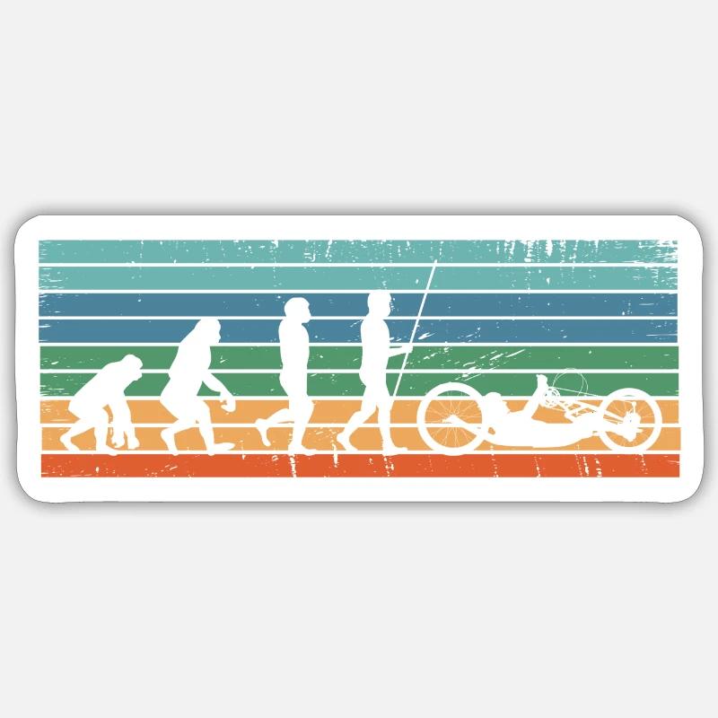 Handbike Evolution - Born to Handike - Sticker Größe S (10 x 10 cm) - Mattweiß
