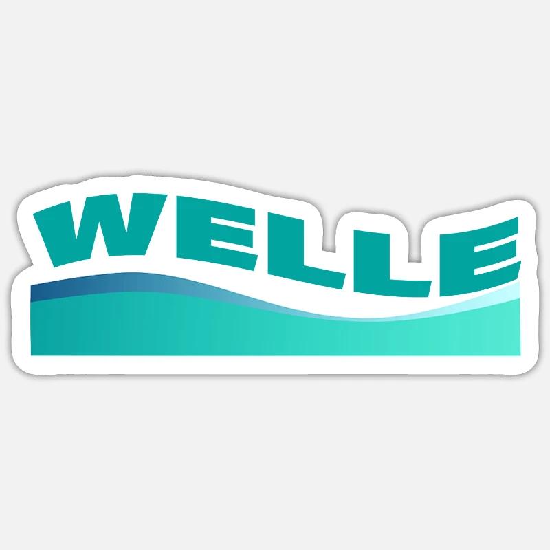 WAVE - Sticker size S (10 x 10 cm) - white matte