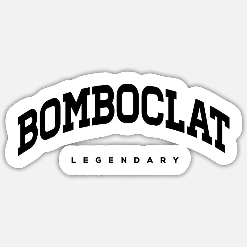 Bomboclat - Sticker Größe S (10 x 10 cm) - Mattweiß