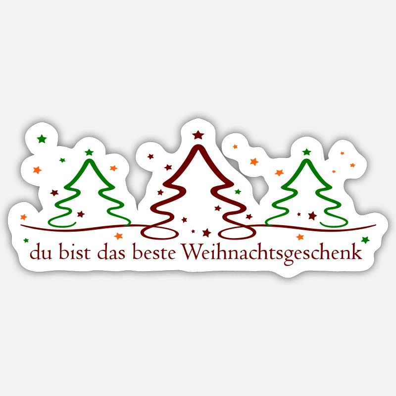 Weihnachtsgeschenk Sticker Größe S (10 x 10 cm)