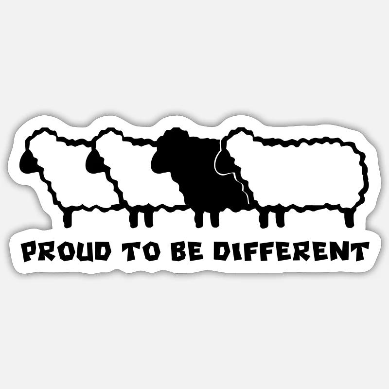 DIFFERENT SHEEP 2 - 2C Sticker size S (10 x 10 cm)
