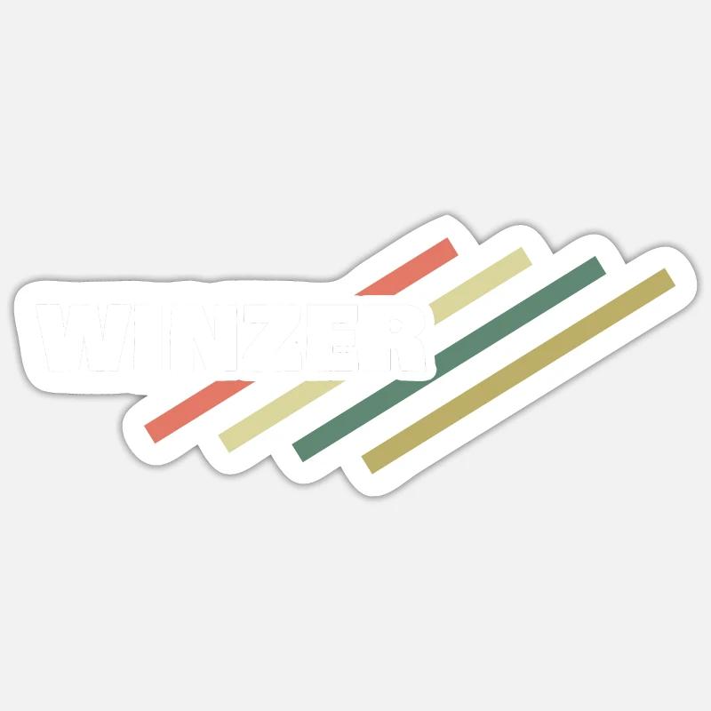 Arbeitsplatz Winzer - Sticker Größe S (10 x 10 cm) - Mattweiß