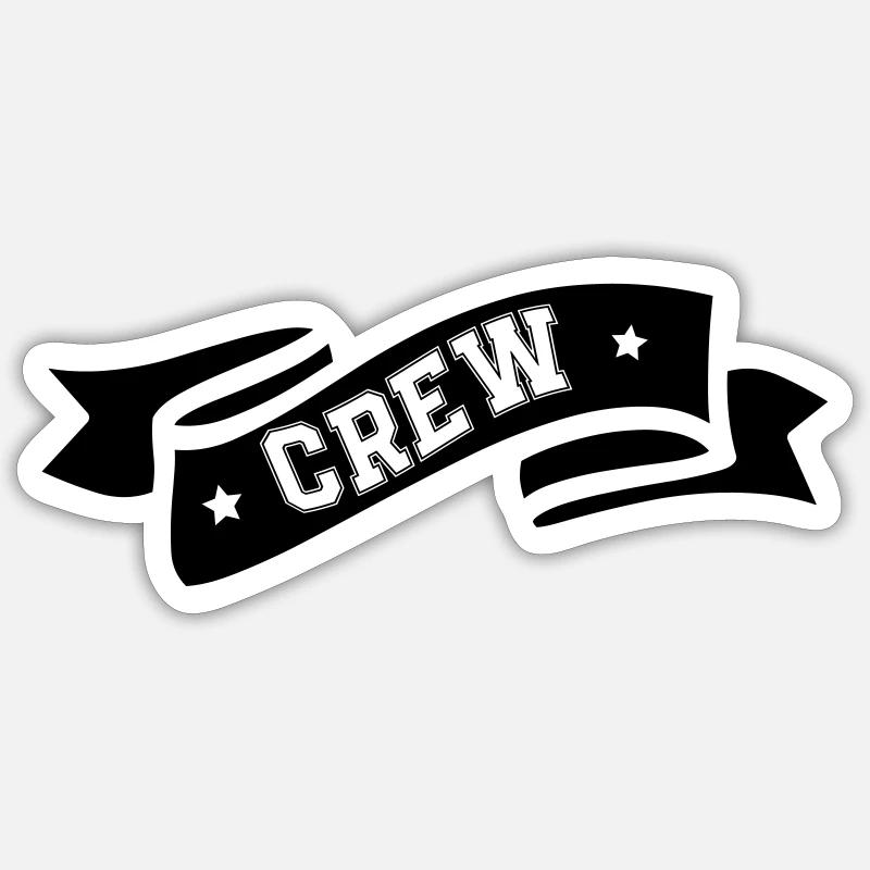 Équipage - Sticker taille S (10 x 10 cm) - blanc mat