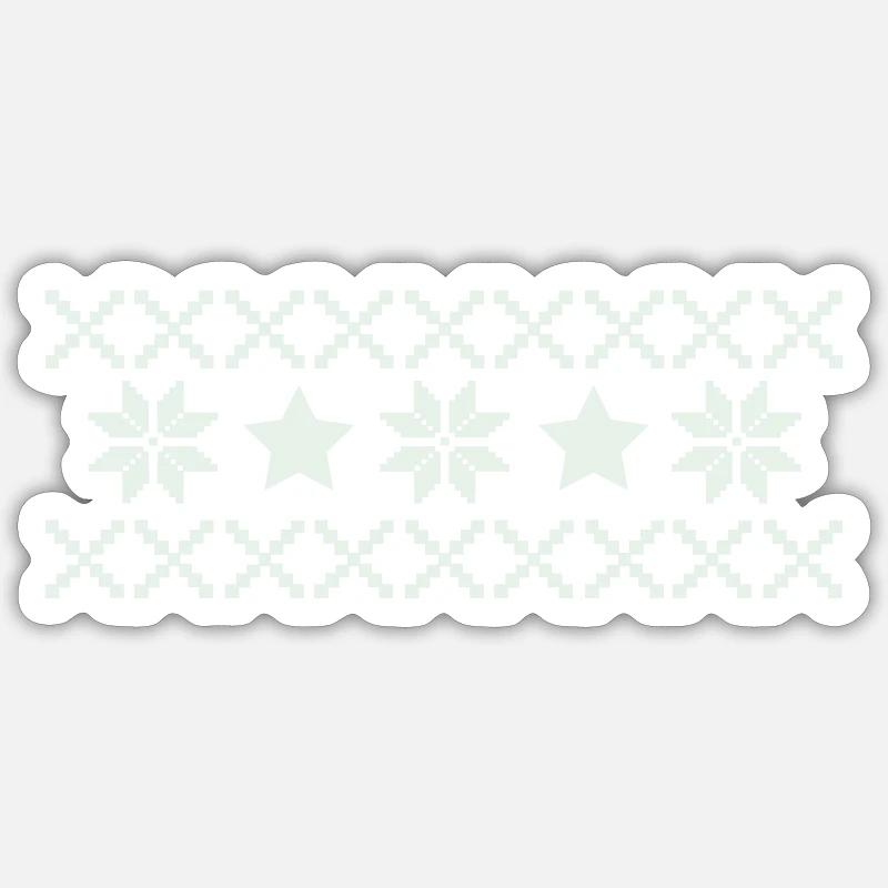 Winter Norway Pattern Sticker size S (10 x 10 cm)