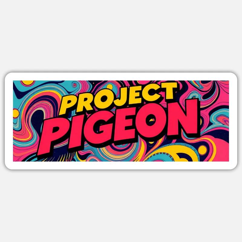 Psychedelic Pigeon - Sticker size S (10 x 10 cm) - white matte