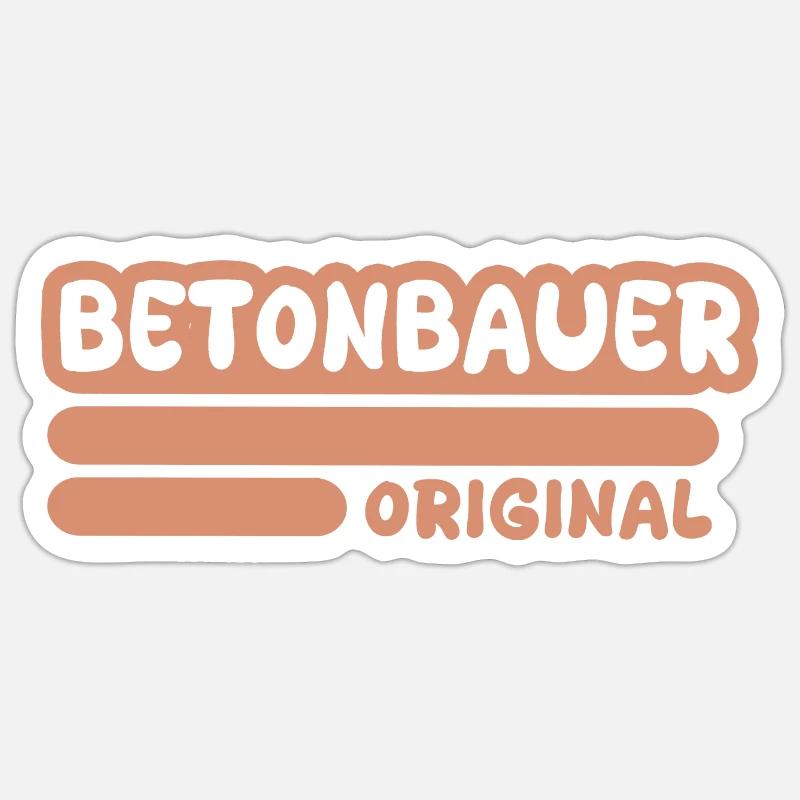 Occupation Concrete Worker - Sticker size S (10 x 10 cm) - white matte