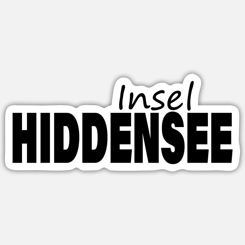 HIDDENSEE - Sticker Größe S (10 x 10 cm) - Mattweiß