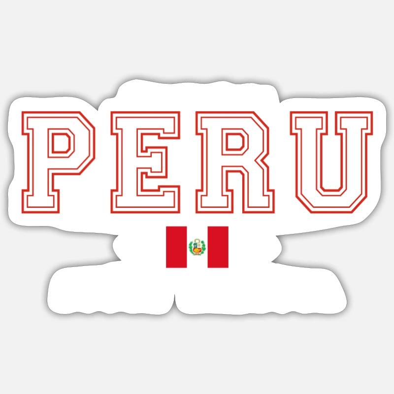 Peru - Sticker Größe S (10 x 10 cm) - Mattweiß