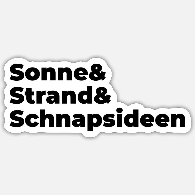 Sonne Strand Snapsideen Sticker Größe S (10 x 10 cm)