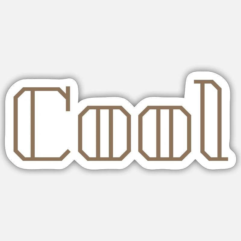 Cool - Sticker Größe S (10 x 10 cm) - Mattweiß