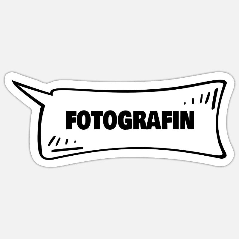 Speech Bubble Photographer - Sticker size S (10 x 10 cm) - white matte
