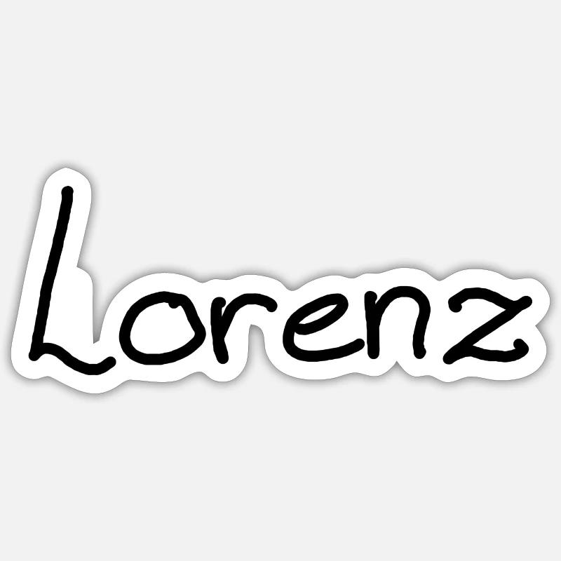 Lorenz - Sticker Größe S (10 x 10 cm) - Mattweiß