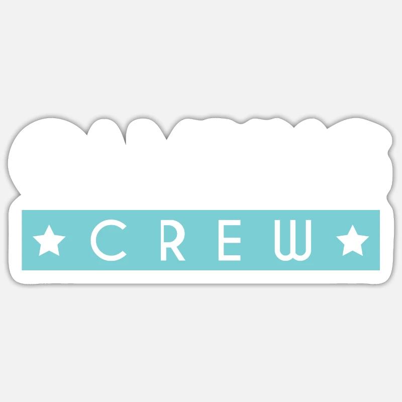 Équipe de camping - Sticker taille S (10 x 10 cm) - blanc mat