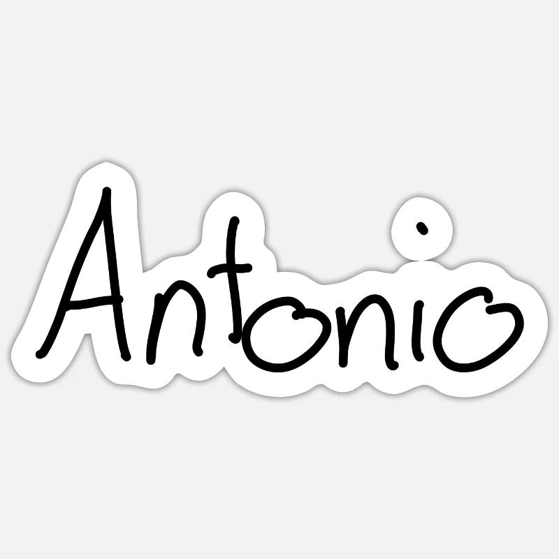Antonio - Sticker Größe S (10 x 10 cm) - Mattweiß