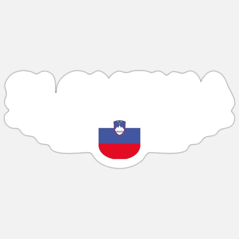 Design slovène élégant - Sticker taille S (10 x 10 cm) - blanc mat