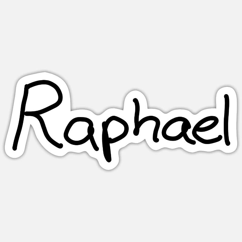 Raphael - Sticker taille S (10 x 10 cm) - blanc mat