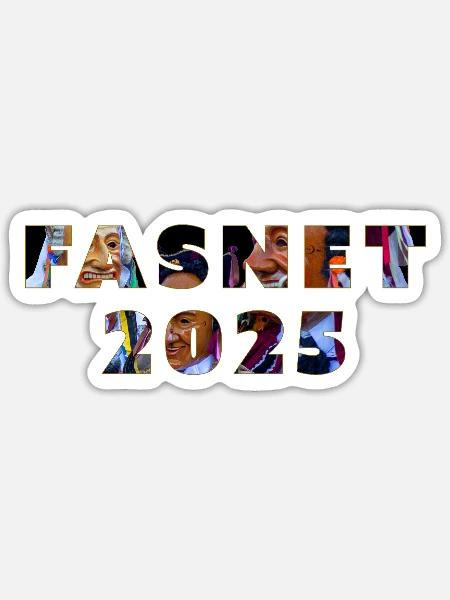 Rottweiler Fasnet 2025 - Sticker Größe S (10 x 10 cm) - Mattweiß